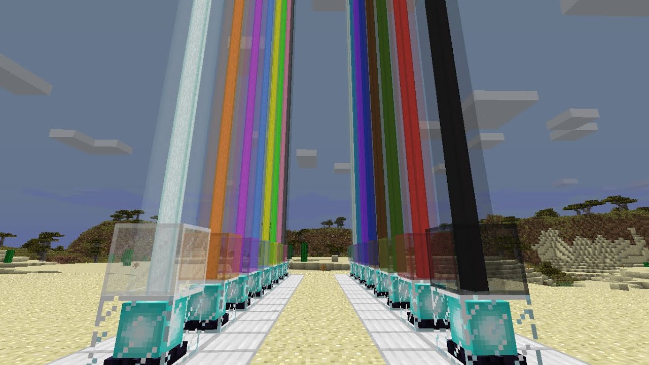 How do you change the color of a beacon in Minecraft?