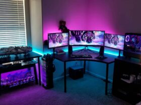 What is a good size desk for a gaming setup?