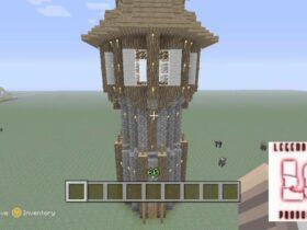 How do you make a survival tower in Minecraft?