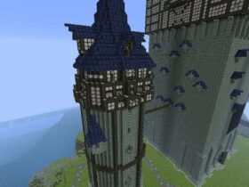 How do you make a turret tower in Minecraft?